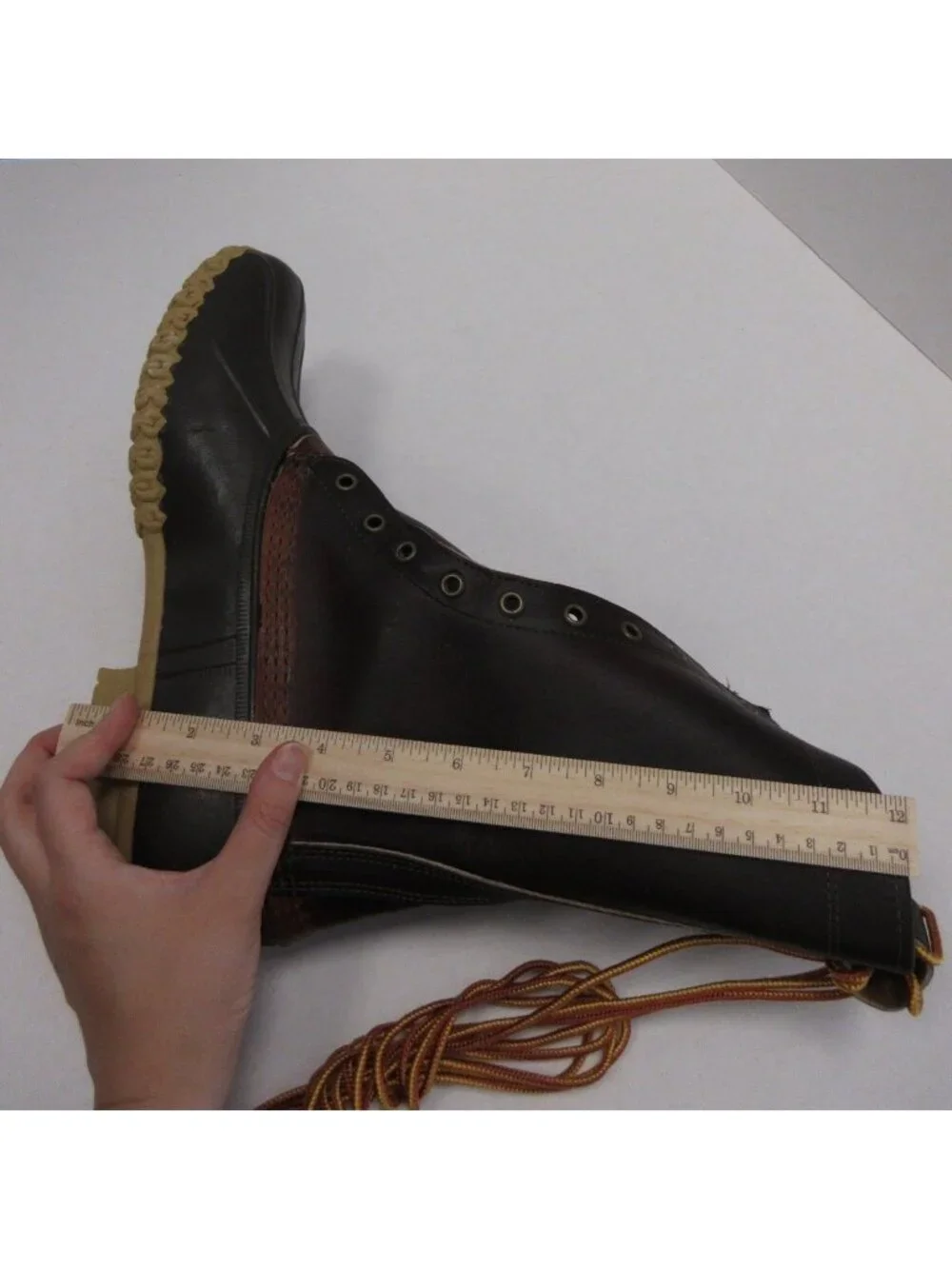 LL Bean Duck Boots 11 D Maine Signature Leather Hunting Shoes  USA